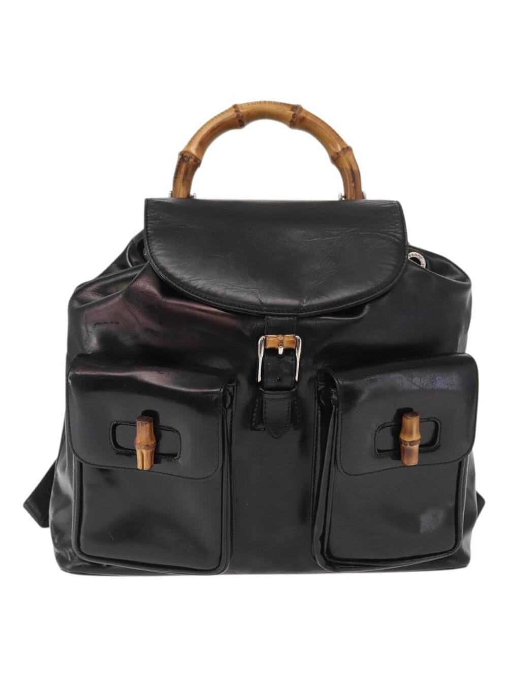 Gucci Vintage Bamboo Backpack Leather #374988G60B